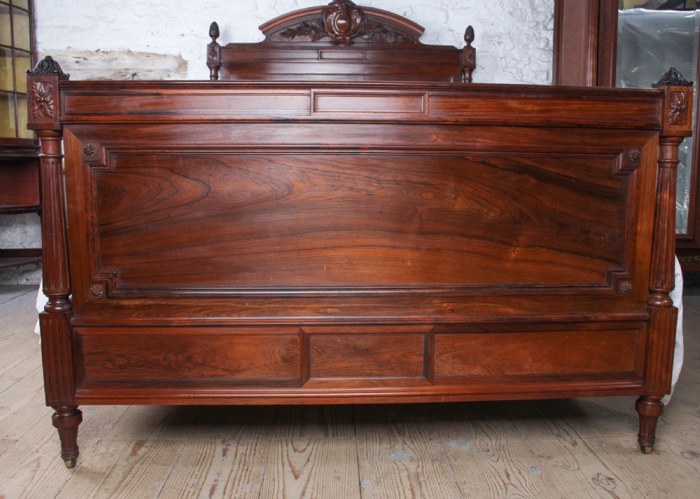 Beautiful Rosewood Louis XVI Style Gentleman’s Double Bed View II