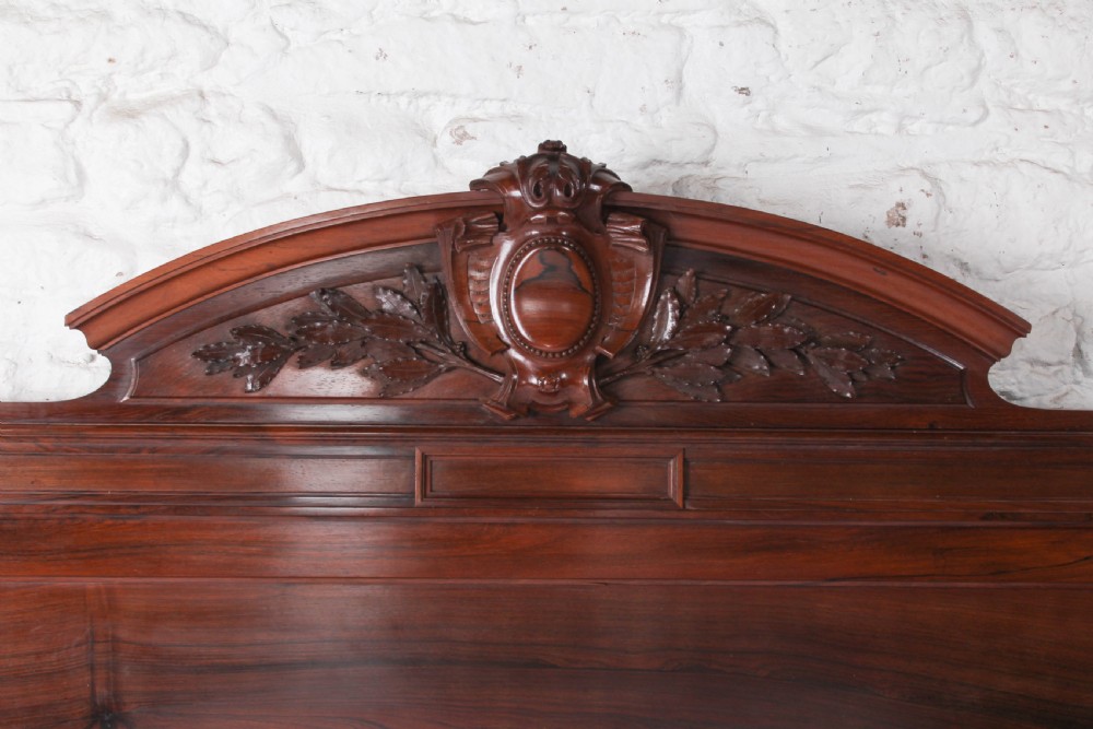 Beautiful Rosewood Louis XVI Style Gentleman’s Double Bed View VI