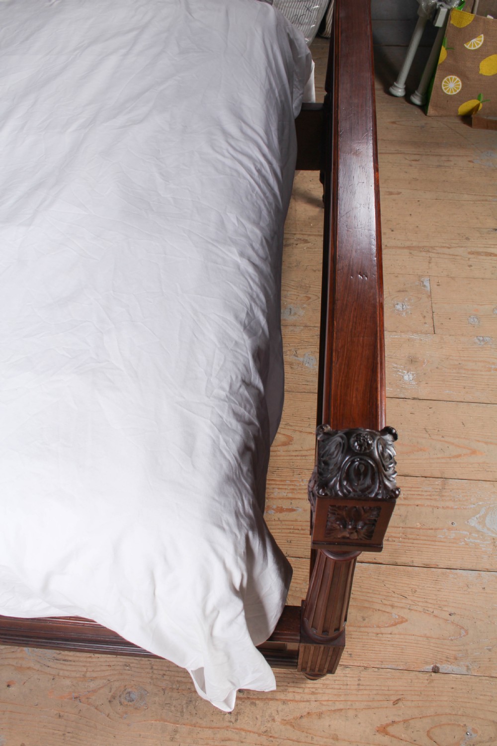 Beautiful Rosewood Louis XVI Style Gentleman’s Double Bed View VII