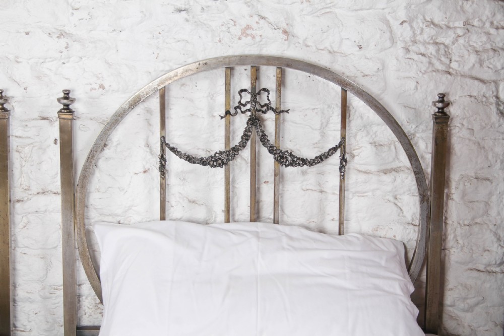 Spectacular Pair of Delightfully Shaped All Brass Single Beds (Can be Joined).  View VIII