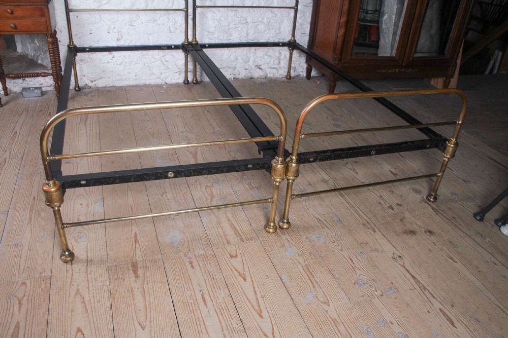 Lovely Pair of Heals and Sons brass Sigle Beds (Can be Joined)  View VIII