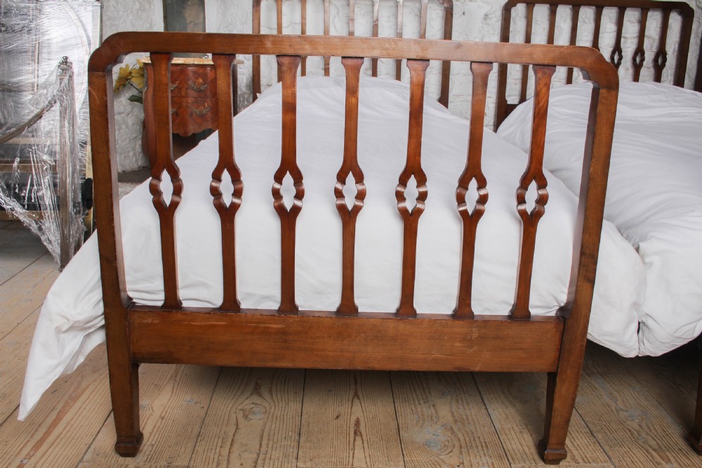 Positively Charming Pair of Mahogany Single Beds View III