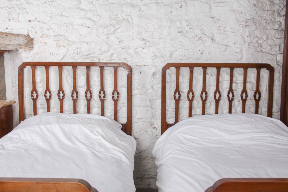 Positively Charming Pair of Mahogany Single Beds View VI