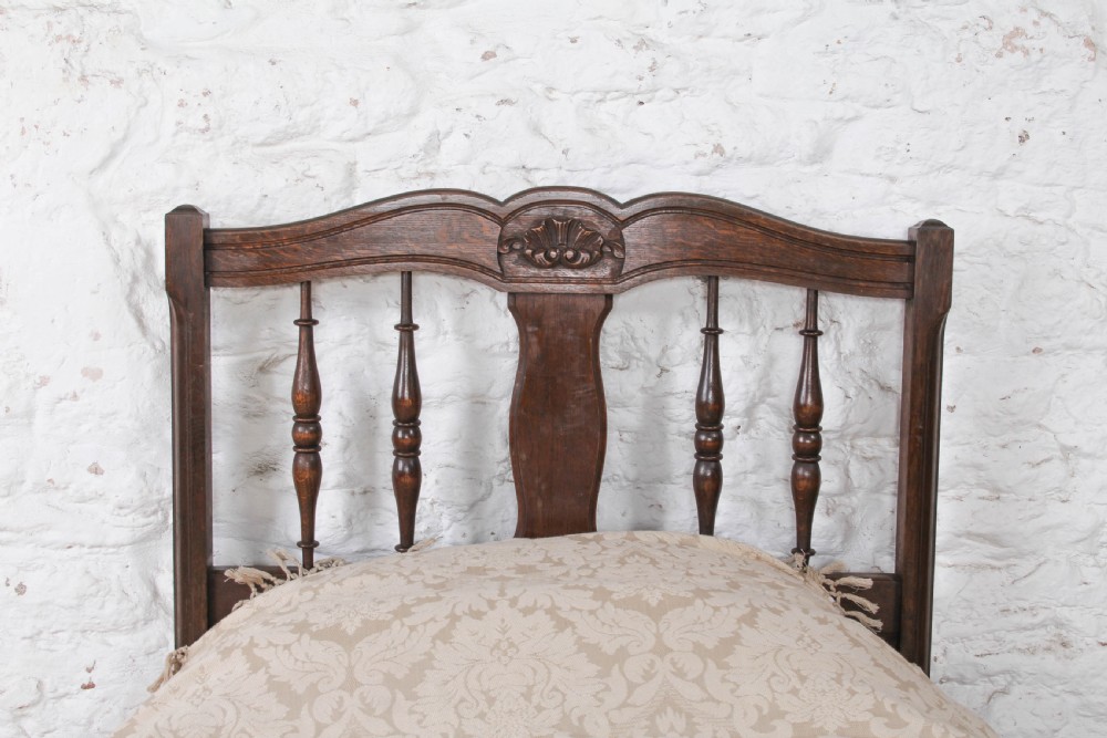 Very Nice Single Oak Bed with Original Vono Rails View III