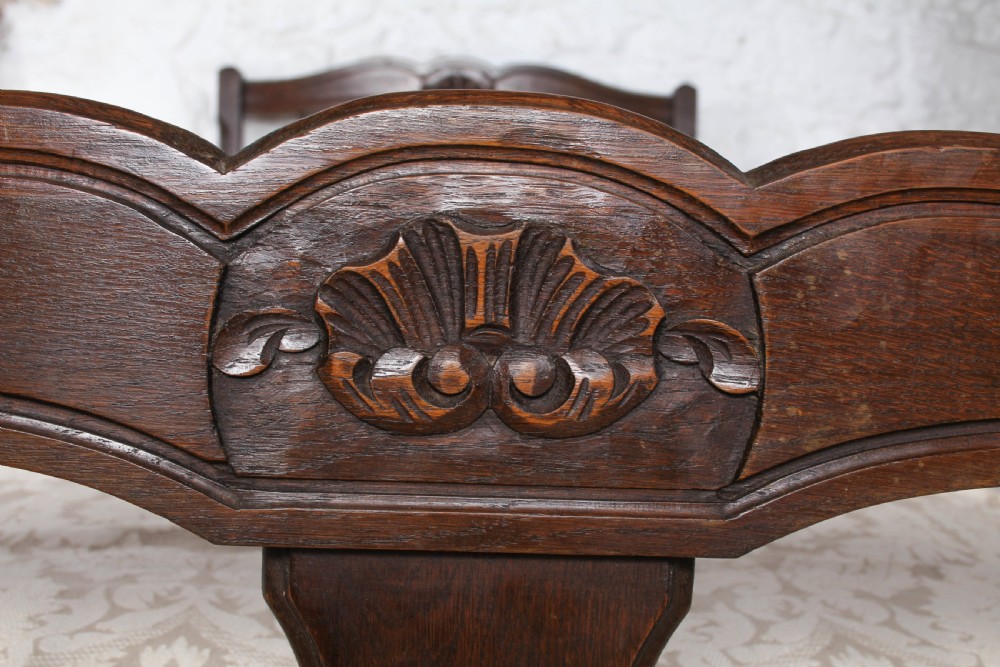 Very Nice Single Oak Bed with Original Vono Rails View IV