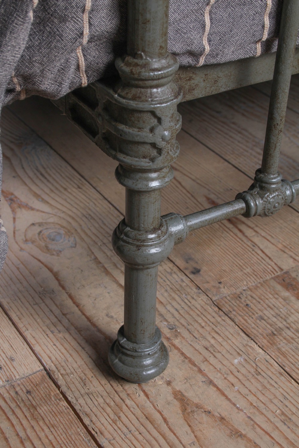 Classically Handsome Victorian King Size Brass and Iron Bed.  View III