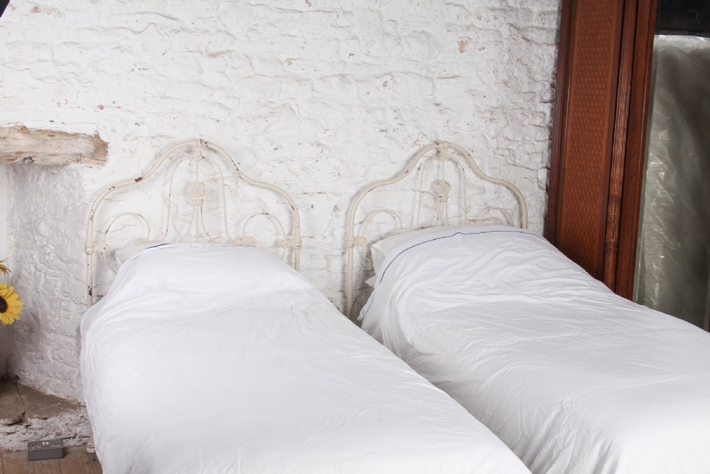 Fabulously shaped Pair of American Style All Iron Beds (Can be Joined)  View VIII