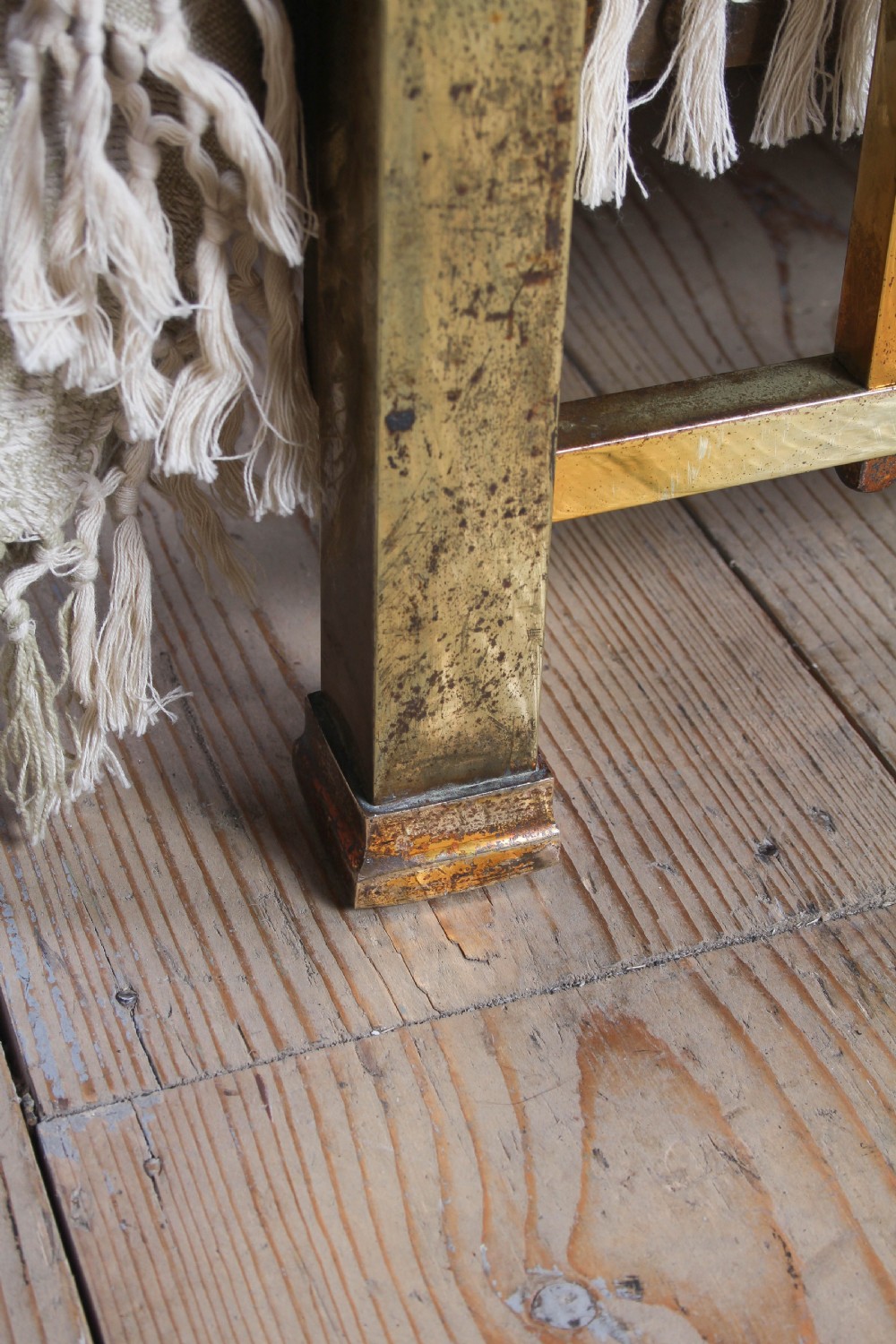 Gorgeous Pair of Square Tube All Brass Single Beds (Can be Joined)  View VIII
