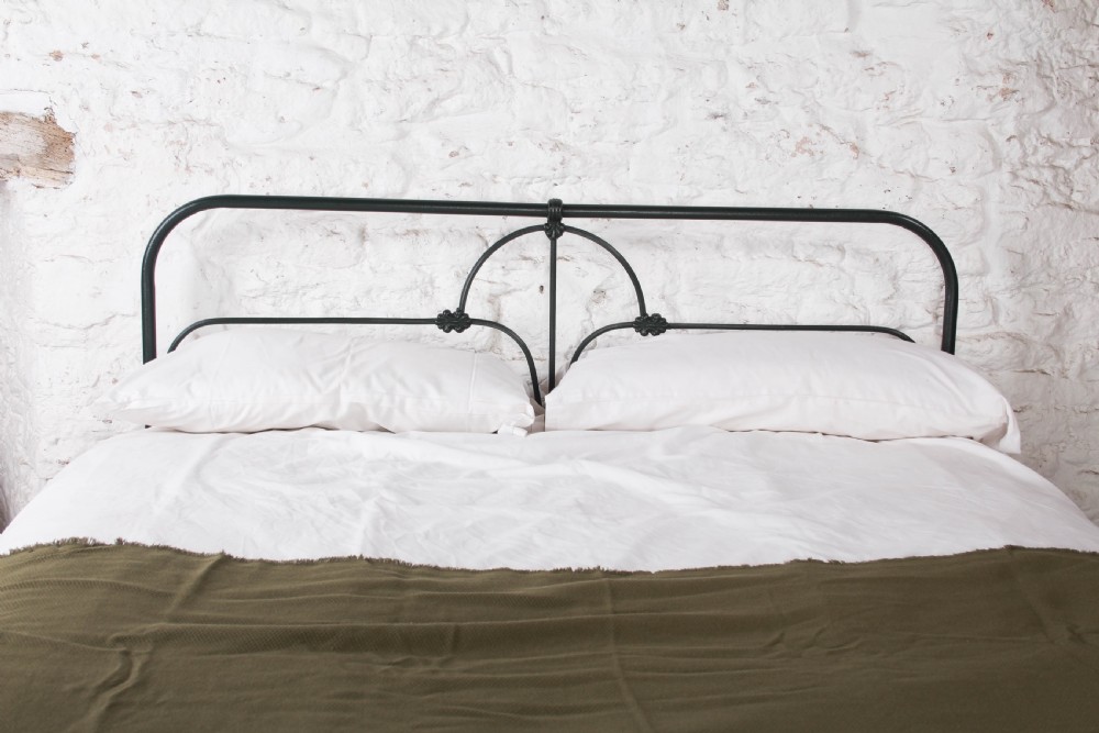 Pleasingly simple Irish all iron king size bed  View II