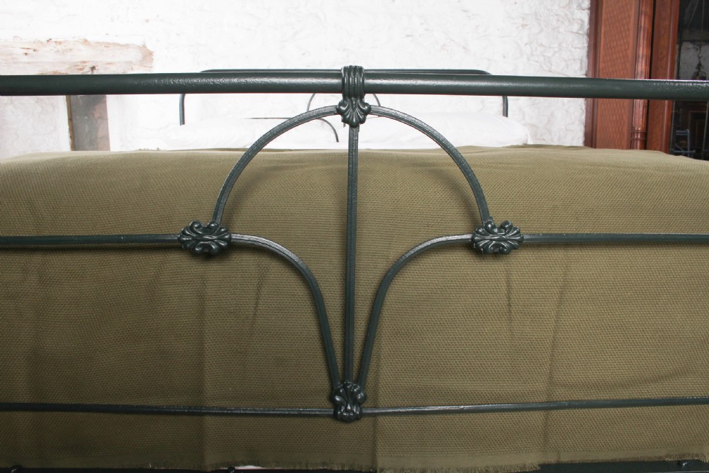 Pleasingly simple Irish all iron king size bed  View VI