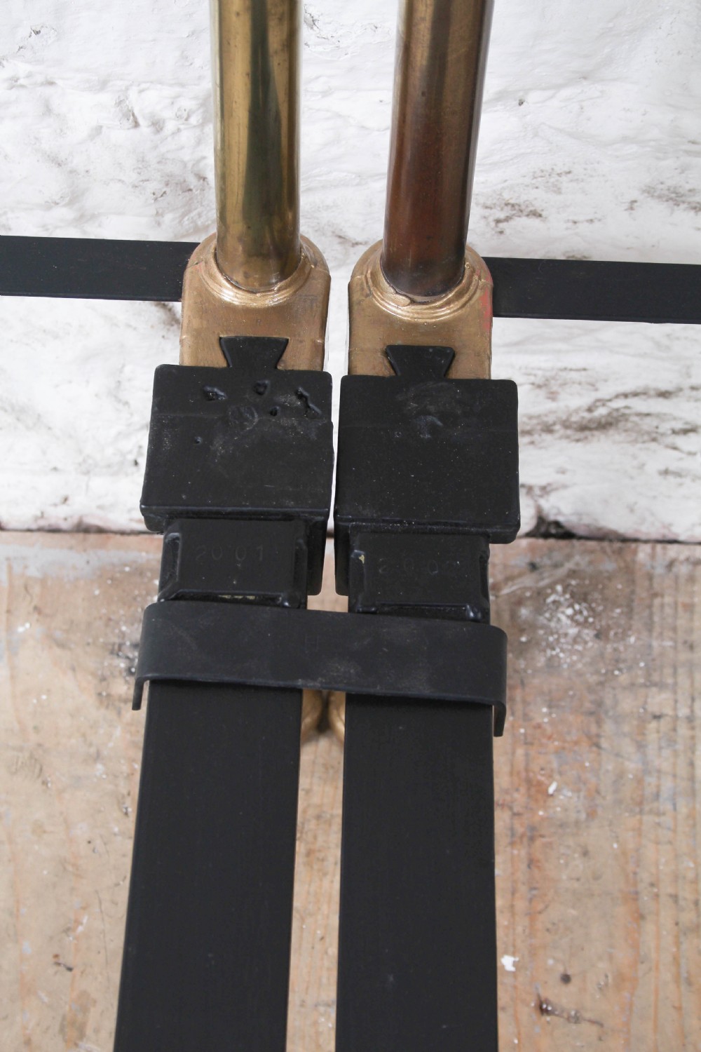 Lovely Pair of Single Brass Platform or No End beds – Can Be Joined.  View IV