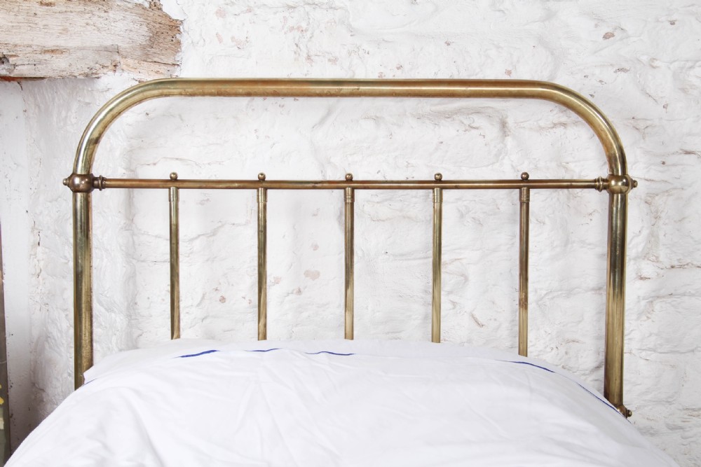 Lovely Pair of Single Brass Platform or No End beds – Can Be Joined.  View VI