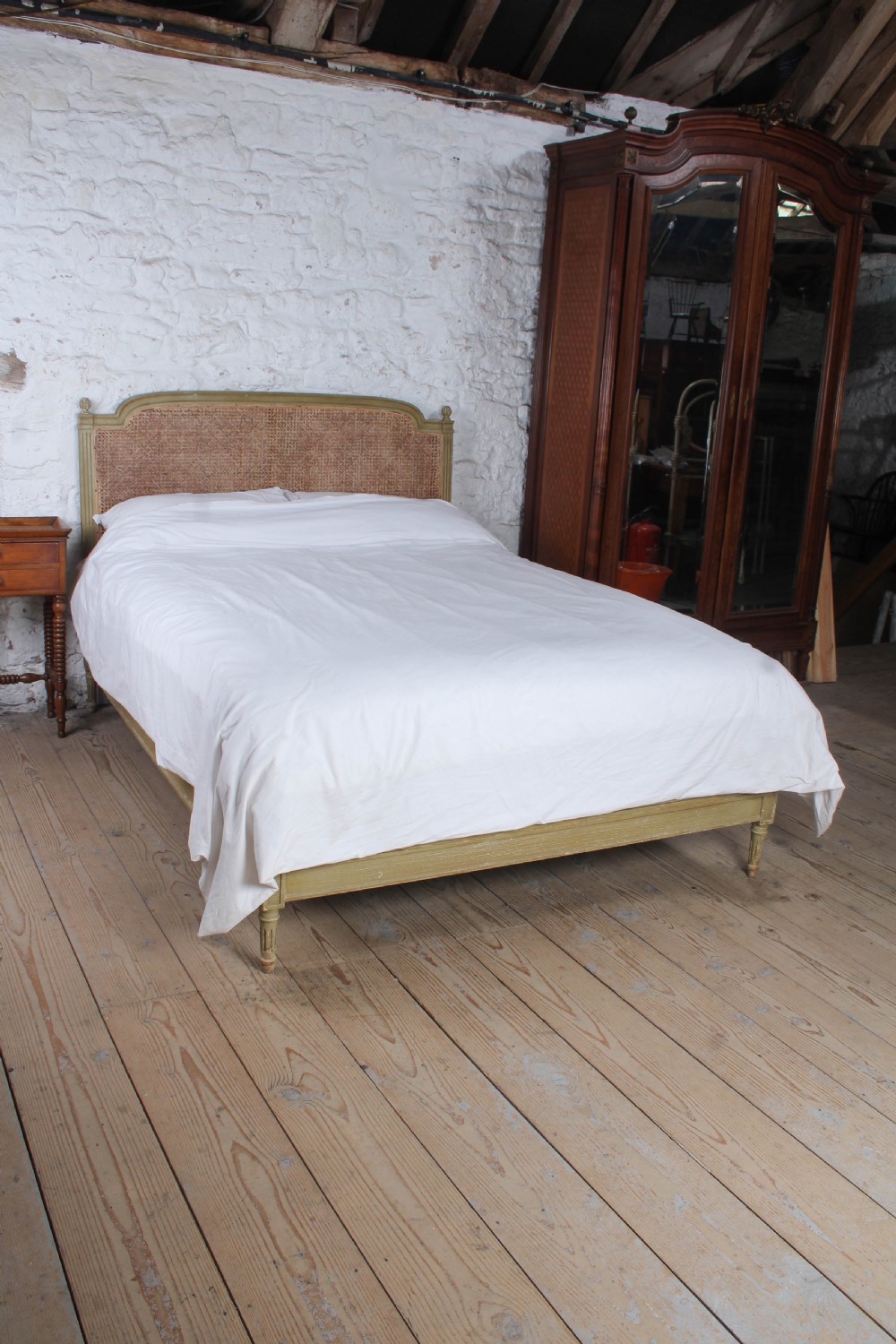 Attractive Caned Empire Style No End King Size Bed  View VII