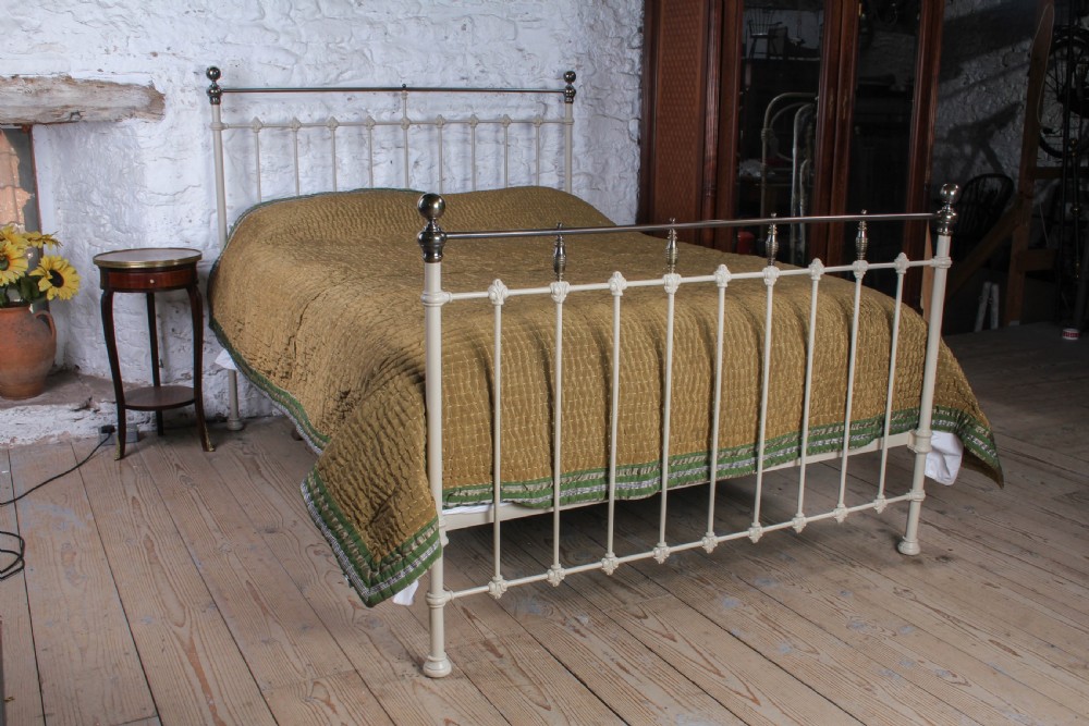 Very Nice Victorian Brass and Iron King Size Antique Bed 