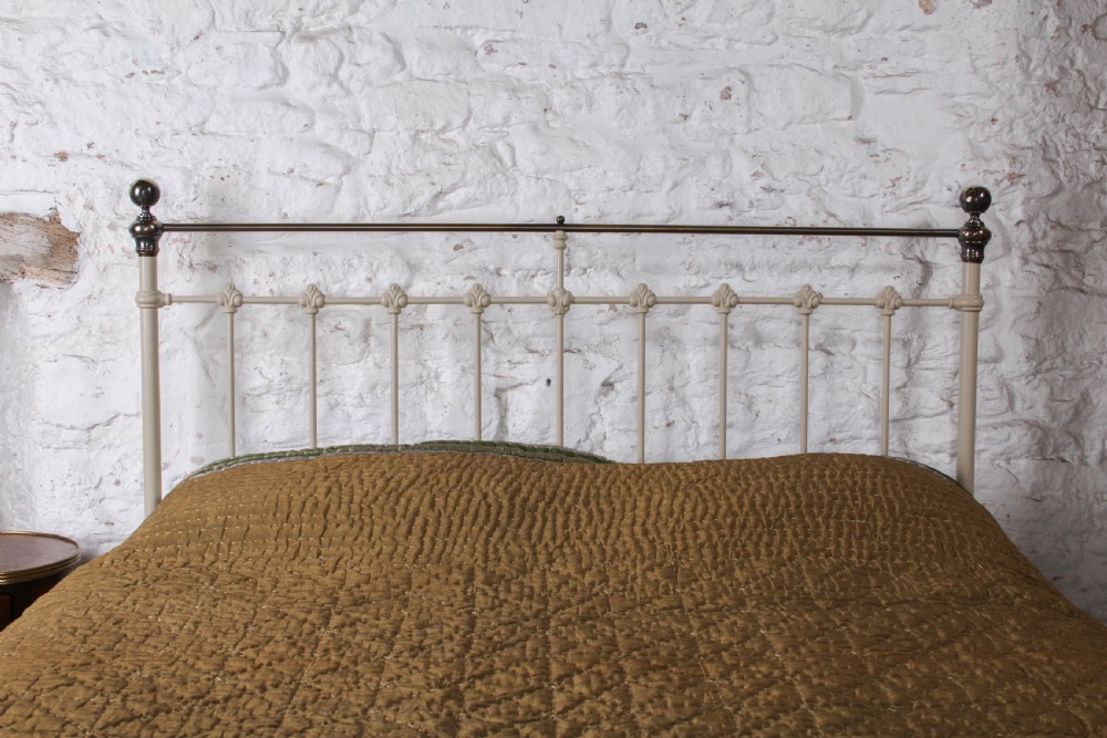 Very Nice Victorian Brass and Iron King Size Antique Bed  View IV