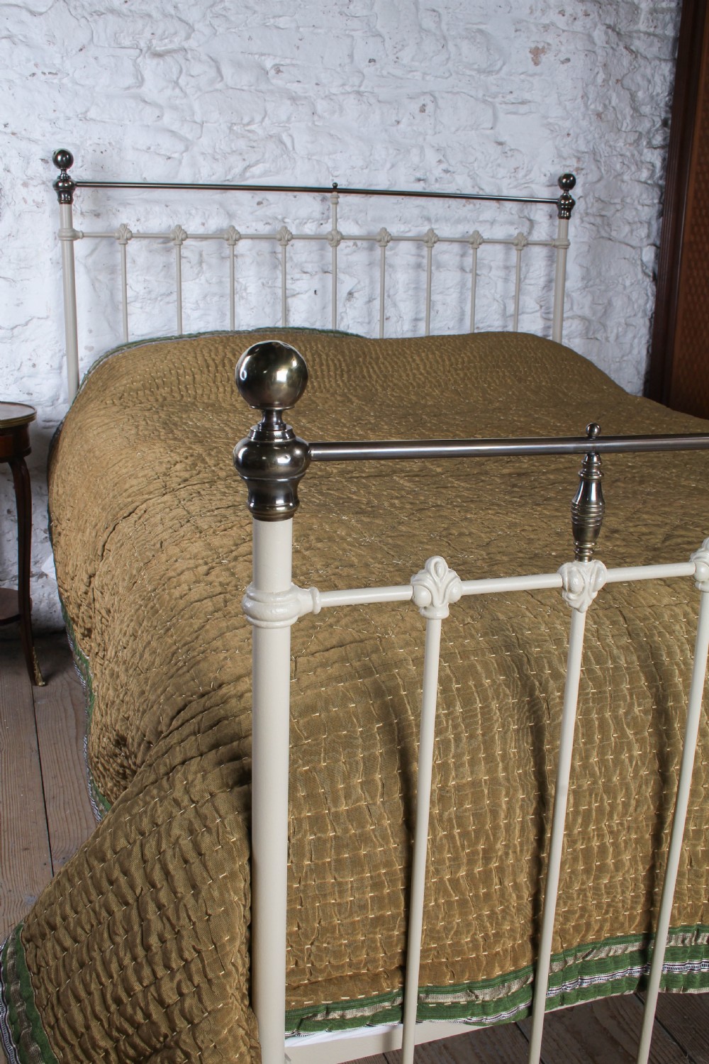 Very Nice Victorian Brass and Iron King Size Antique Bed  View VII
