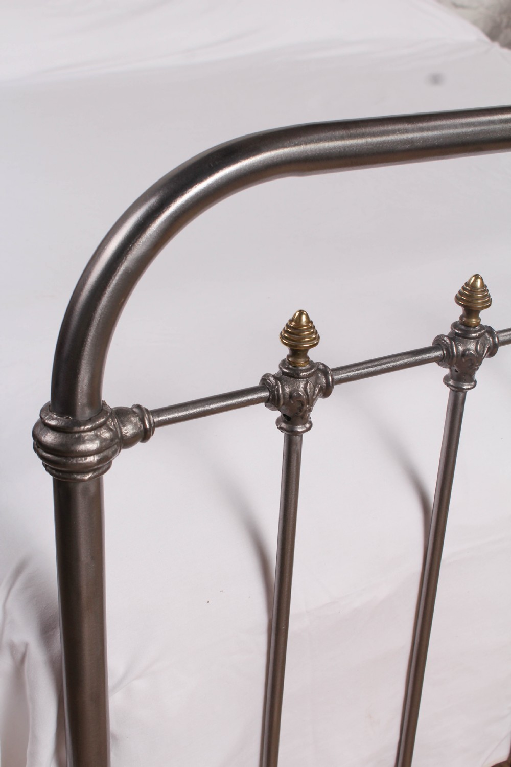Fabulous French Burnished Iron and Brass Super King Bed View III