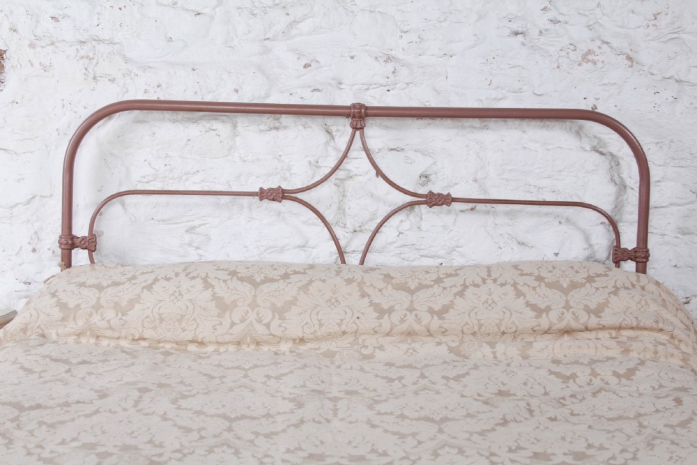 Delightful All Iron Celtic/Irish Double Bed in Soft Pink View IV