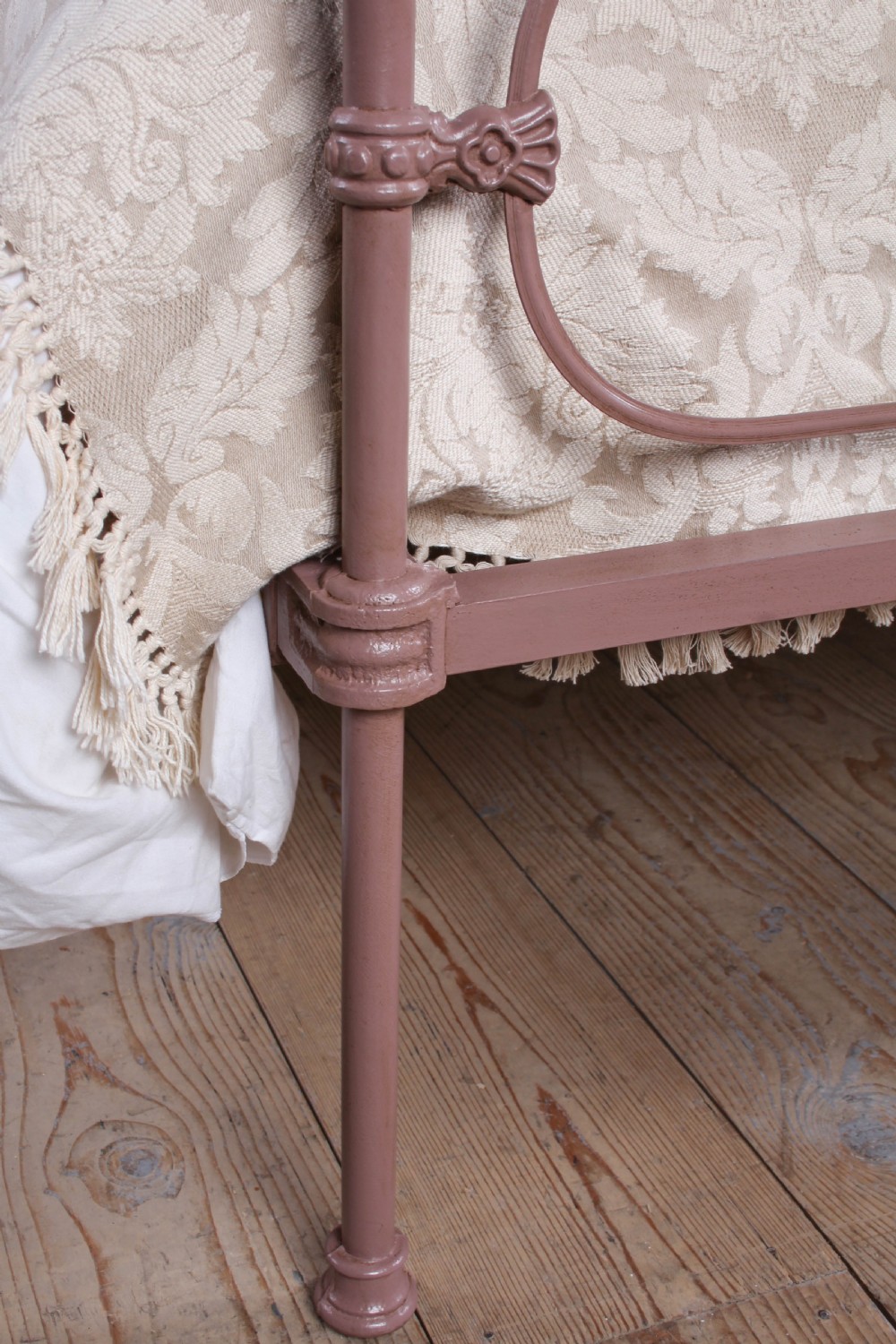 Delightful All Iron Celtic/Irish Double Bed in Soft Pink View VII