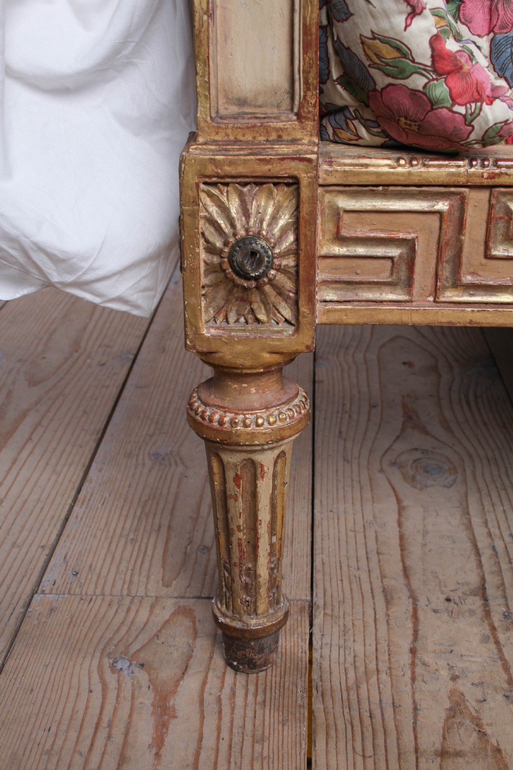 Absolutely Show Stopping Caned and Carved Original 6’ Louis XVI Bed View VIII