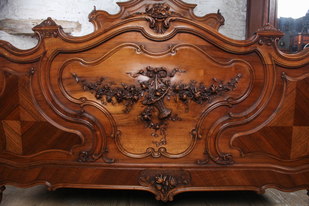 Stunning and Detailed Louis XIV Style King Size Bed.  View II