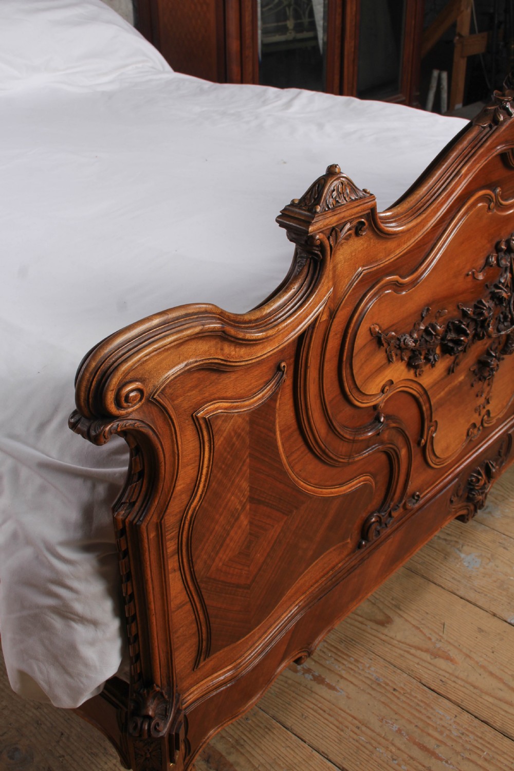 Stunning and Detailed Louis XIV Style King Size Bed.  View IV