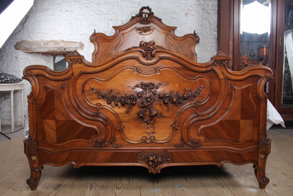 Stunning and Detailed Louis XIV Style King Size Bed.  View VIII