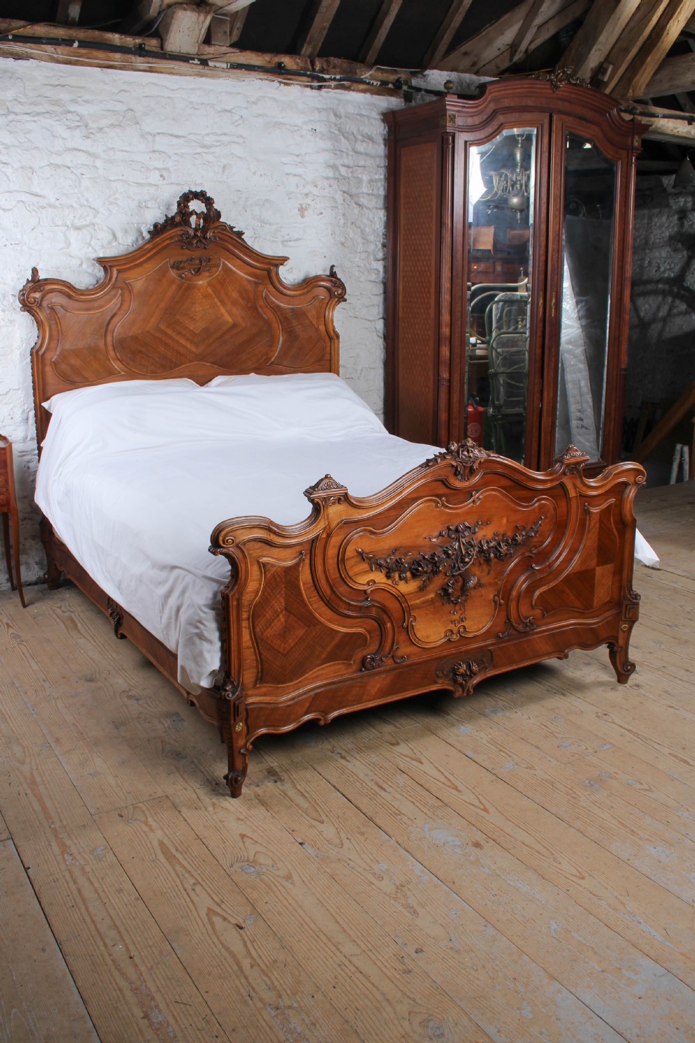 Stunning and Detailed Louis XIV Style King Size Bed.  View IX