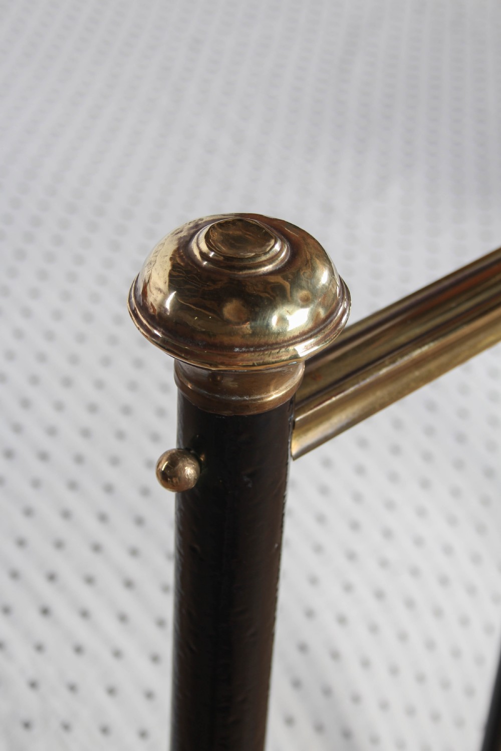 Lovely All Original Art Nouveaux Style Iron and Brass Double Bed  View IX