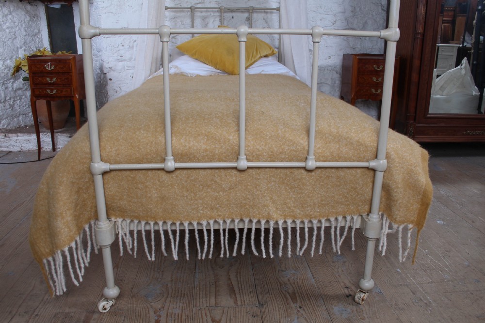 Superbly Sweet Single Four Poster Iron and Brass Bed View V