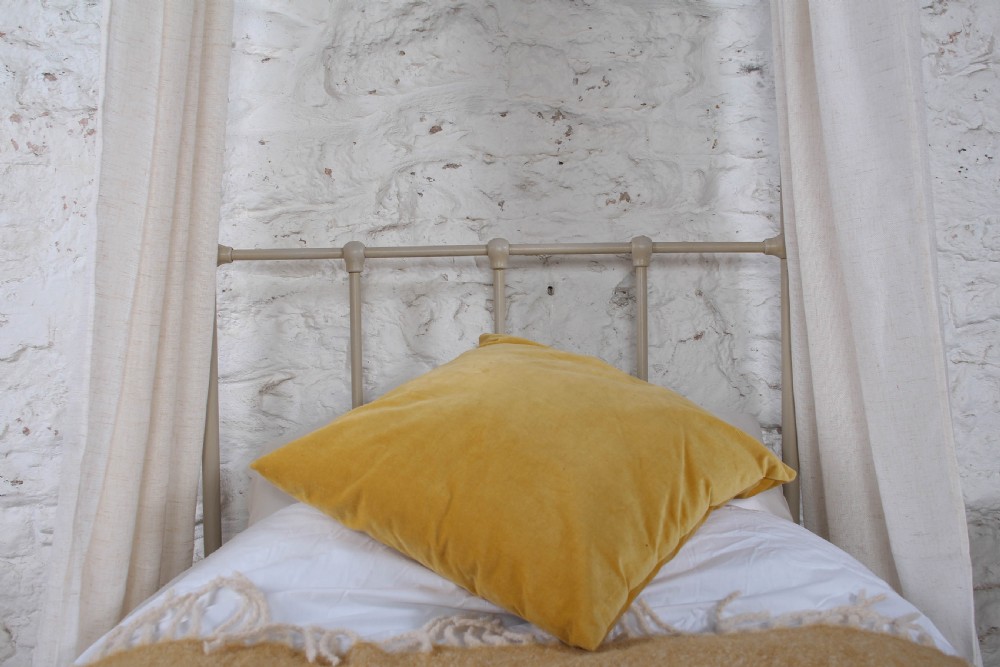 Superbly Sweet Single Four Poster Iron and Brass Bed View VI