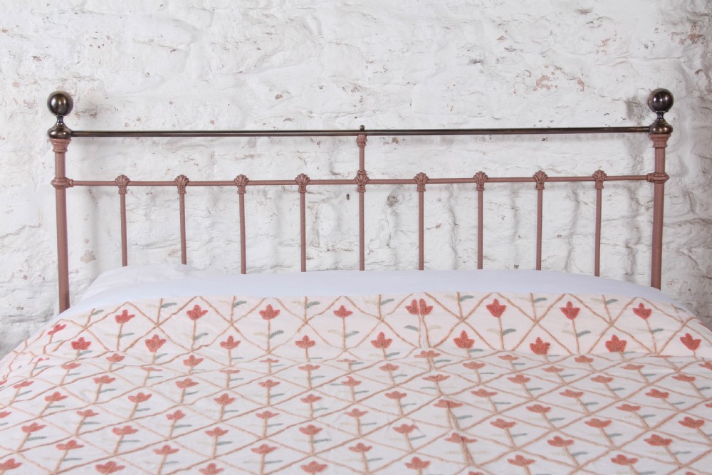 Incredibly pretty Iron and Brass King Size Bed with Lovely Castings.  View II