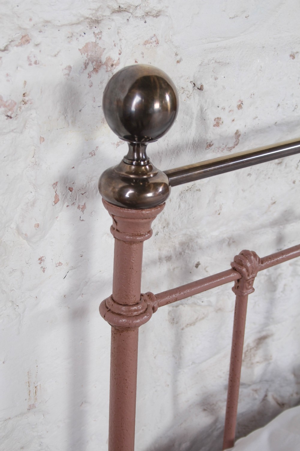 Incredibly pretty Iron and Brass King Size Bed with Lovely Castings.  View III