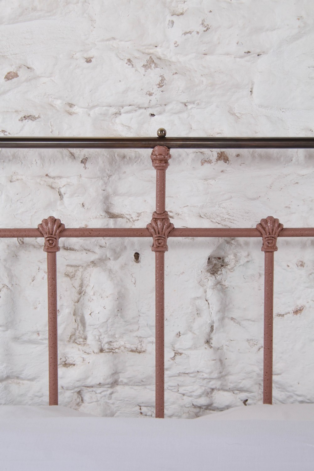 Incredibly pretty Iron and Brass King Size Bed with Lovely Castings.  View V