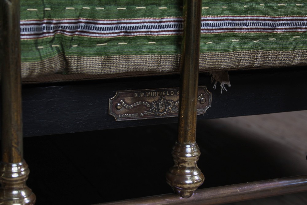 Stunning and Uniquely Shaped King Size All Brass Winfield Victorian Bed View V