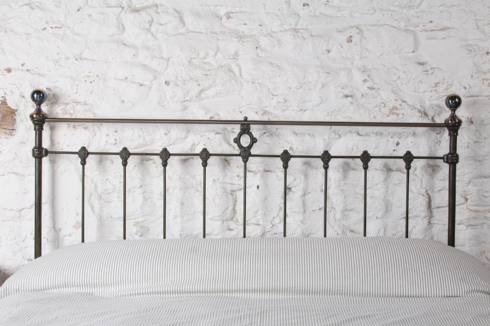 Very Nice Victorian King Size Brass and Iron Bed View III
