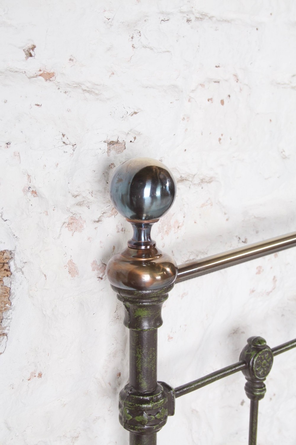 Very Nice Victorian King Size Brass and Iron Bed View VIII