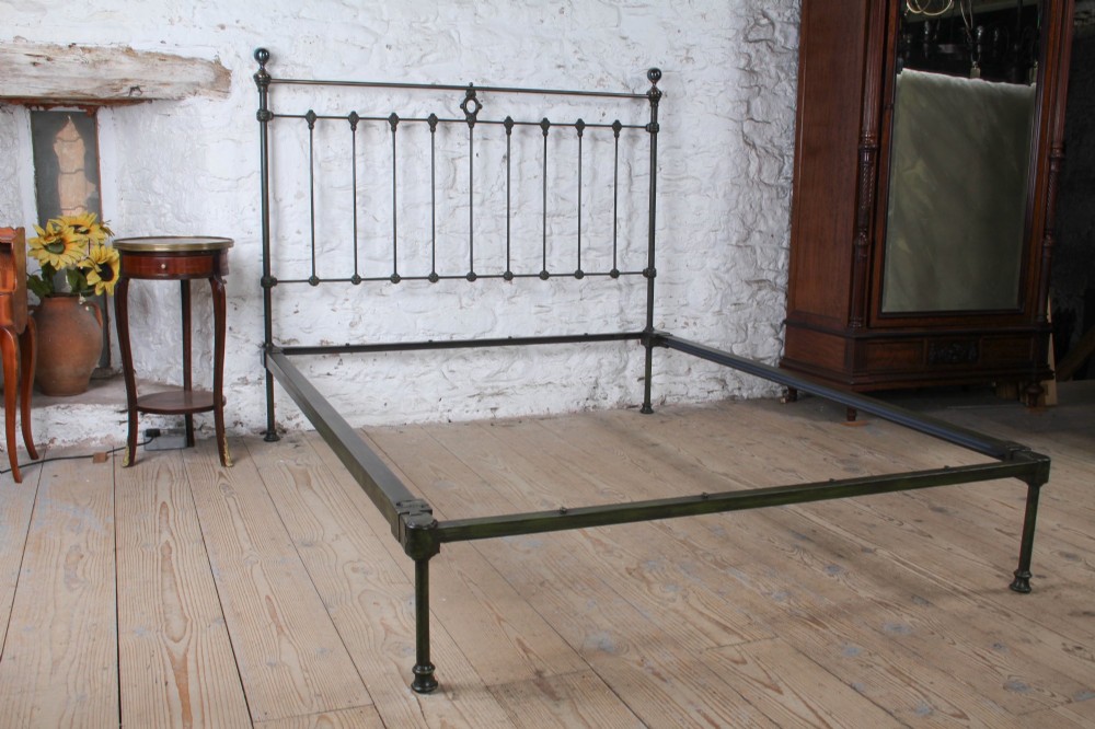 Very Nice Victorian King Size Brass and Iron Bed View X