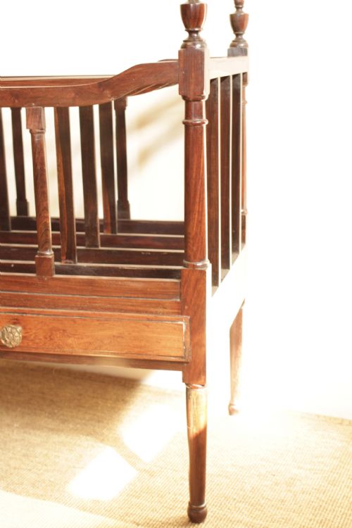 A RARE REGENCY PERIOD DOUBLE SIZE ROSEWOOD CANTERBURY - ADDITIONAL PHOTO 1