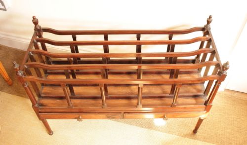 A RARE REGENCY PERIOD DOUBLE SIZE ROSEWOOD CANTERBURY - ADDITIONAL PHOTO 2