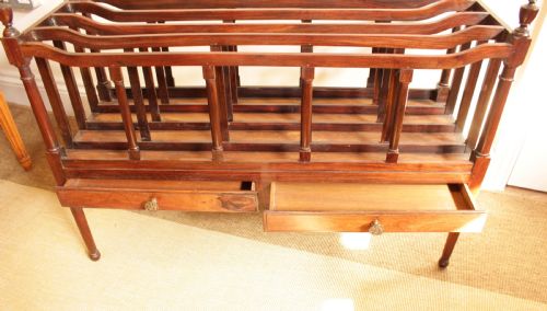 A RARE REGENCY PERIOD DOUBLE SIZE ROSEWOOD CANTERBURY - ADDITIONAL PHOTO 5