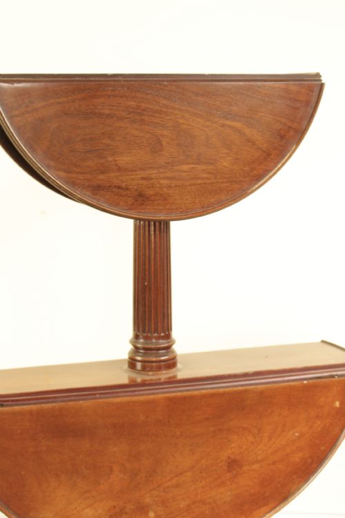 A GEORGE III MAHOGANY DUMB WAITER WITH FOLDING SIDES - ADDITIONAL PHOTO 1