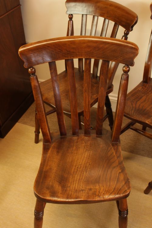 FOUR ELM BEECH KITCHEN CHAIRS - ADDITIONAL PHOTO 8