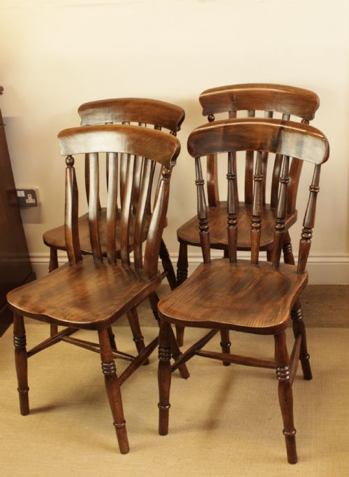 FOUR ELM BEECH KITCHEN CHAIRS - ADDITIONAL PHOTO 9