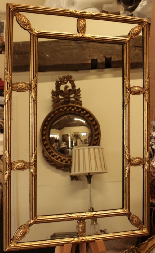 A Gilt Marginal Mirror Adam Style