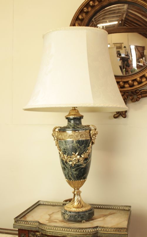 A Quality Marble and Ormolu Table Lamp