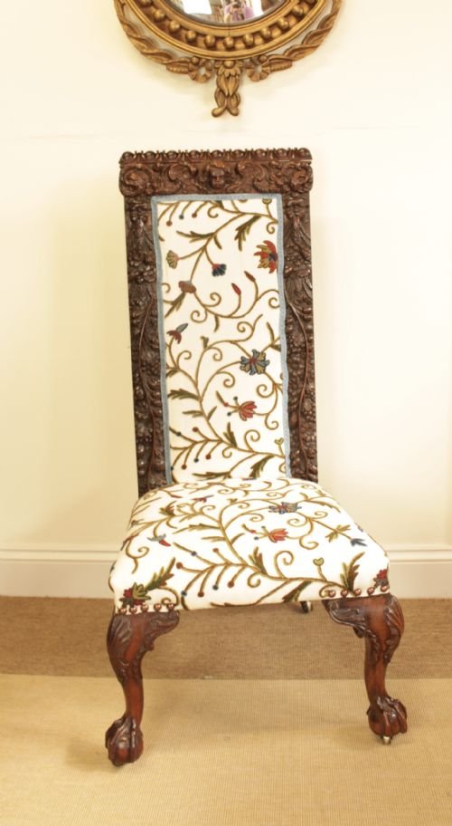 A High Backed Carved Chair