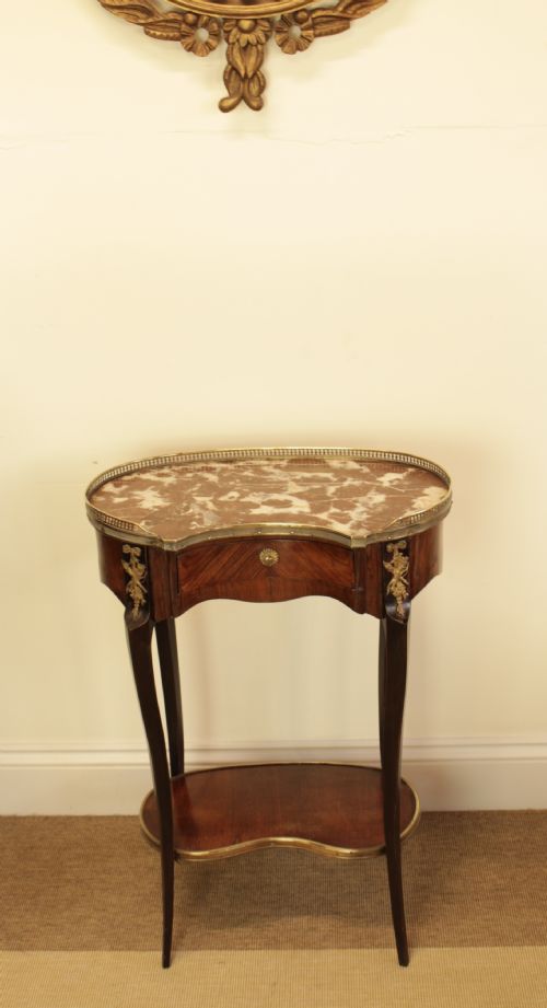 A 19th C. French Rosewood Kidney Shape Side Table