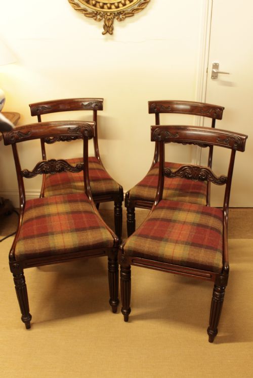 Set of Four Regency Period Mahogany Dining Chairs