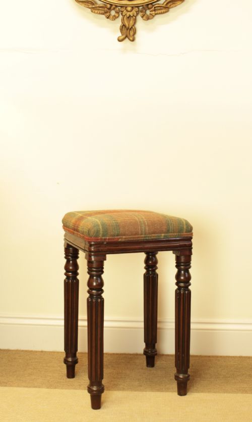 A 19TH C MAHOGANY STOOL - ADDITIONAL PHOTO 3